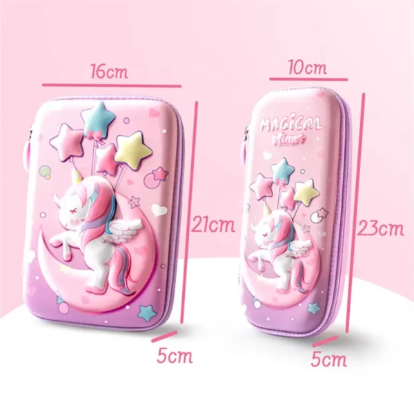 Premium velika trda šolska peresnica EVA 3D magical time - prazna - slika 5