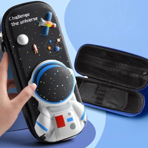 Premium trda šolska peresnica EVA 3D Universe - prazna