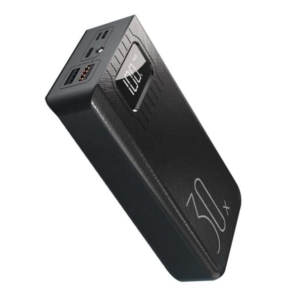 Prenosna polnilna baterija Power bank PowerStar - 30000mAh - Črna - slika 5