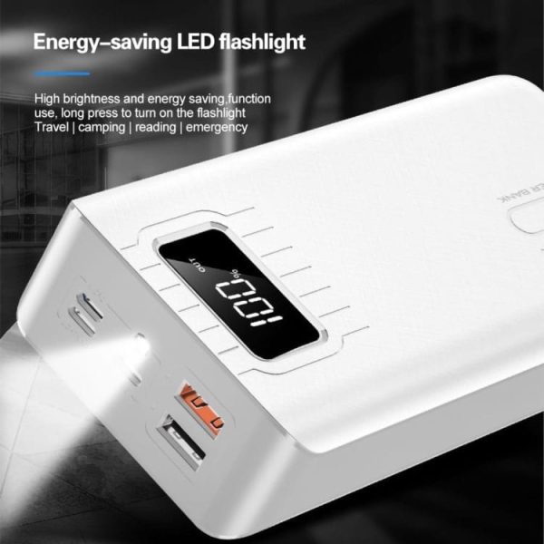 Prenosna polnilna baterija Power bank PowerStar - 30000mAh - Črna - slika 10