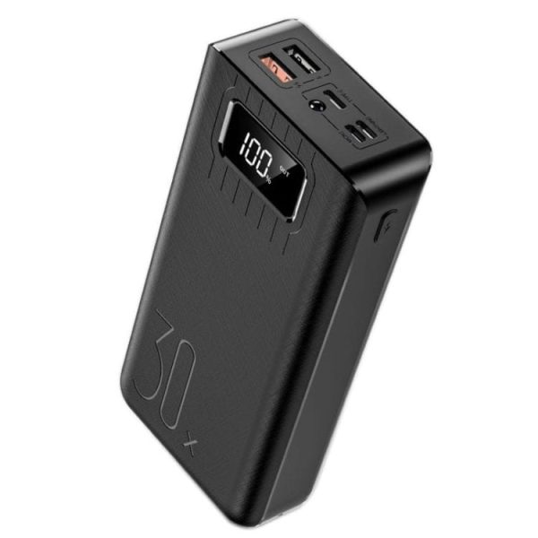 Prenosna polnilna baterija Power bank PowerStar - 30000mAh - Črna - slika 3