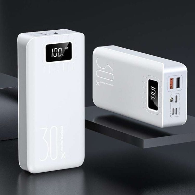 Prenosna polnilna baterija Power bank PowerStar - 30000mAh - Bela