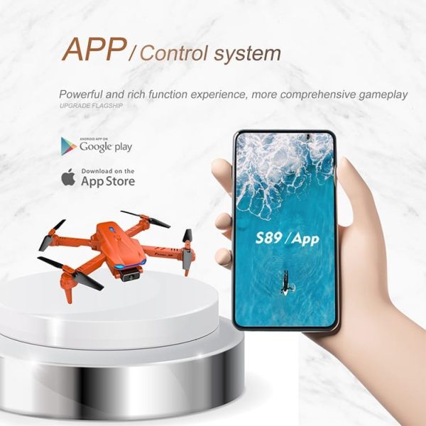 S89 Pro zložljiv dron z dvema kamerama, Črn - slika 9