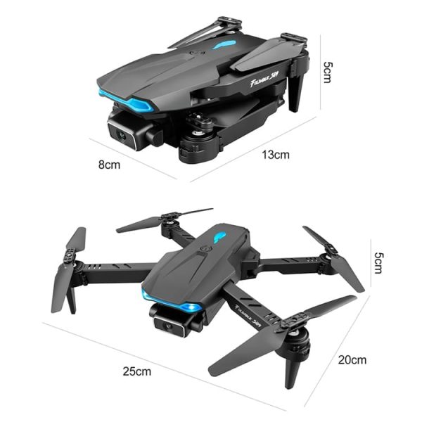 S89 Pro zložljiv dron z dvema kamerama, Črn - slika 11