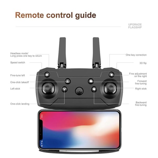 S89 Pro zložljiv dron z dvema kamerama, Črn - slika 12
