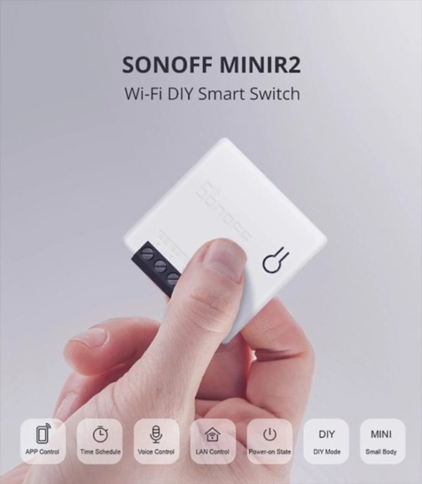 Sonoff Mini R2 pametno WIFI stikalo, Bel - slika 4