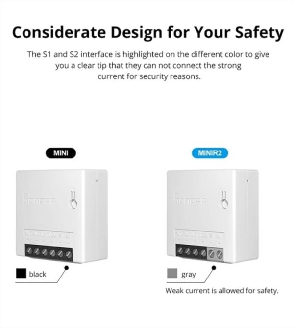 Sonoff Mini R2 pametno WIFI stikalo, Bel - slika 6