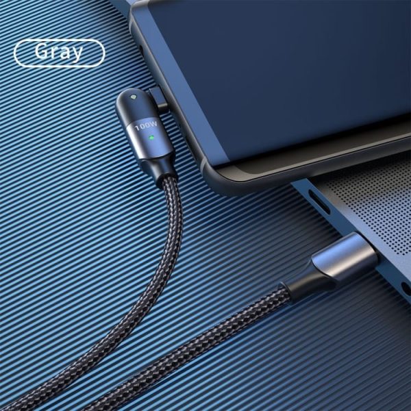 USB-C v USB-C PD kabel za ultra hitro polnjenje 100W 5A - Siv - slika 1