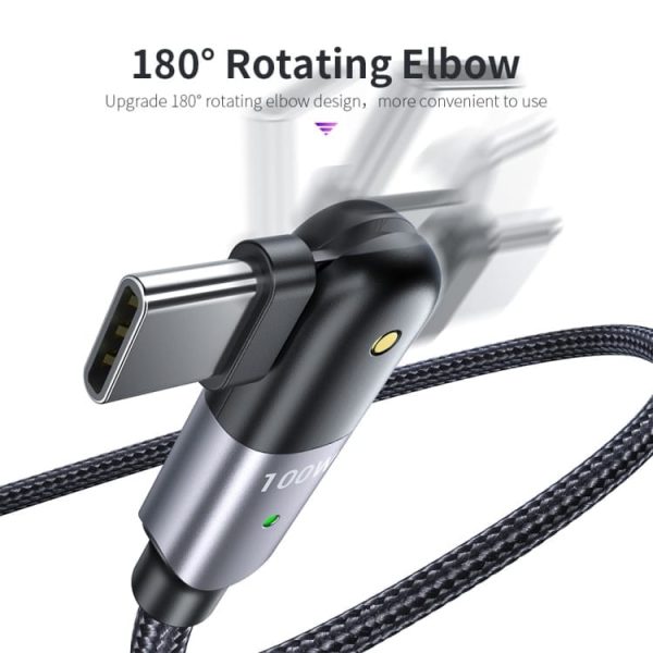 USB-C v USB-C PD kabel za ultra hitro polnjenje 100W 5A - Siv - slika 5
