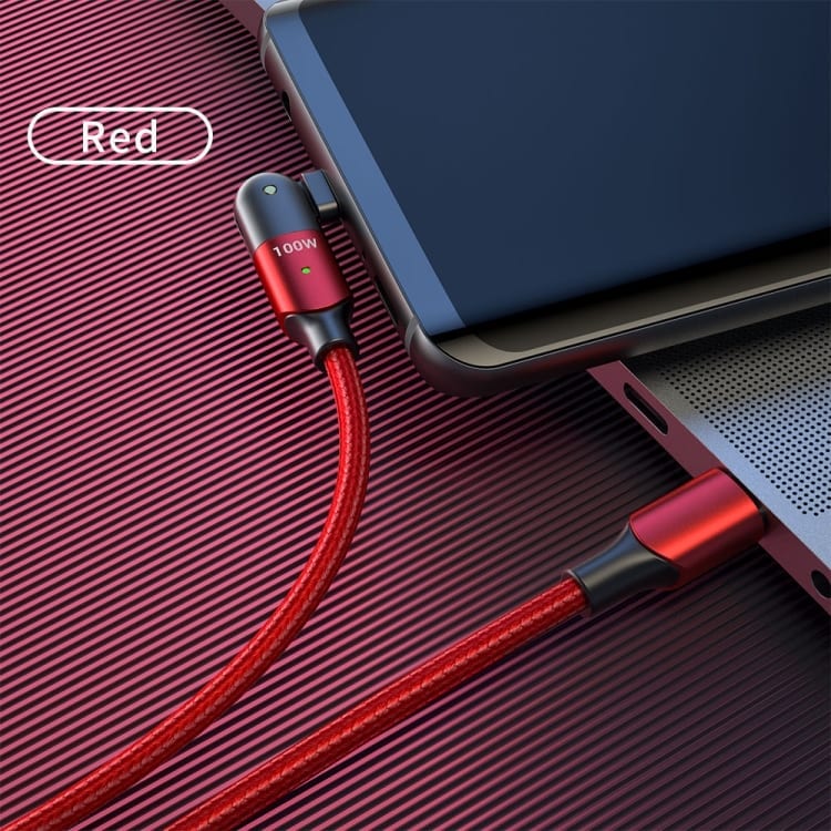 USB-C v USB-C PD kabel za ultra hitro polnjenje 100W 5A - Rdeč