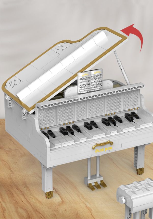 YC-21003 Dreamers Piano kocke za sestavljanje, Bluetooth, Motorizirani deli, Limited Edition, 2745-delni - slika 5