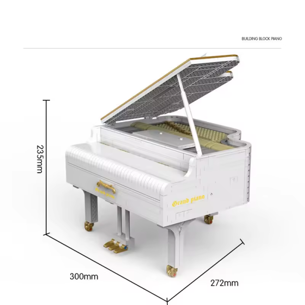 YC-21003 Dreamers Piano kocke za sestavljanje, Bluetooth, Motorizirani deli, Limited Edition, 2745-delni - slika 6