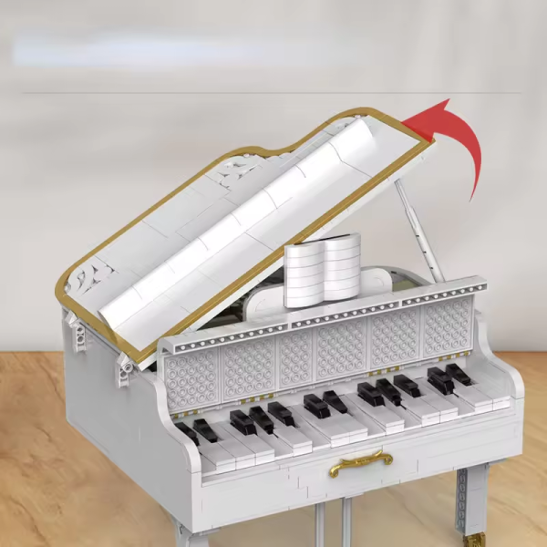 YC-21003 Dreamers Piano kocke za sestavljanje, Bluetooth, Motorizirani deli, Limited Edition, 2745-delni - slika 3