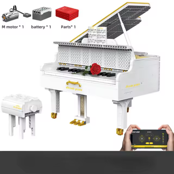 YC-21003 Dreamers Piano kocke za sestavljanje, Bluetooth, Motorizirani deli, Limited Edition, 2745-delni - slika 4
