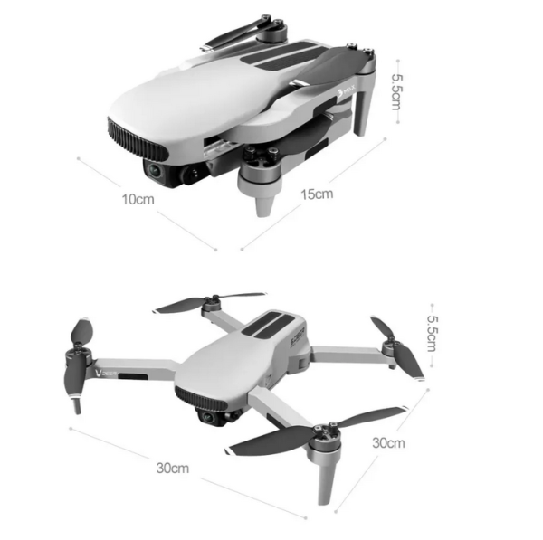 GPS dron Deer3 Max z dvema kamerama, črn - slika 5