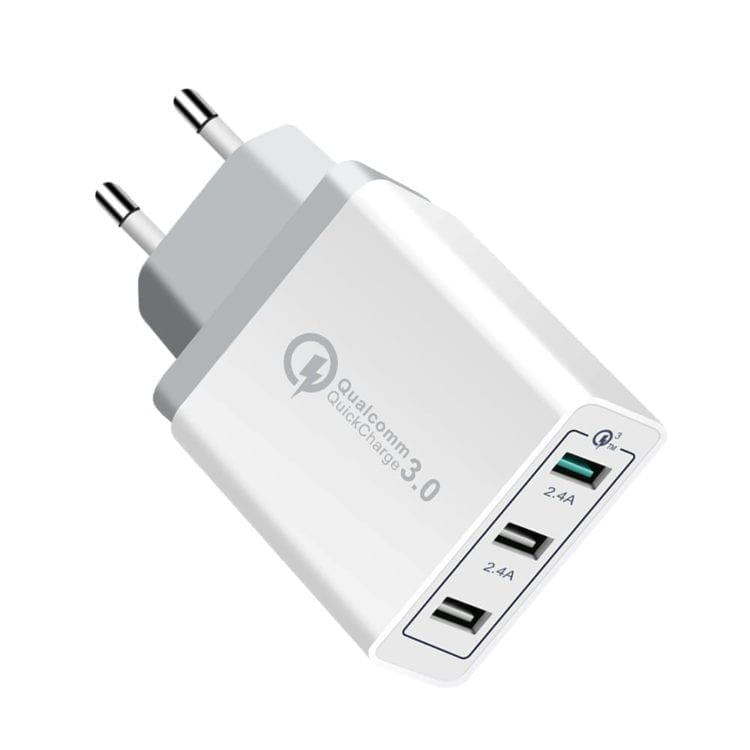 Qualcomm QC 3.0 stenski adapter fast charging 3x usb - bel